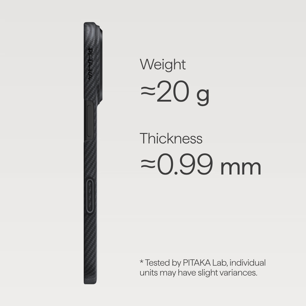 Ultra-Slim Case 600D Black/Grey (Twill) (PitaTap™)