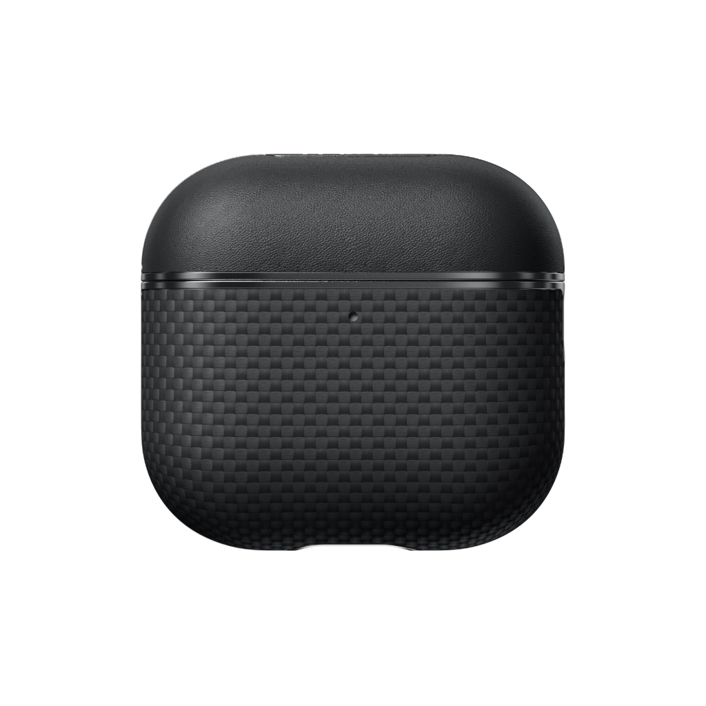 Чехол PITAKA для AirPods 4 — 1500D Black/Grey (Plain)