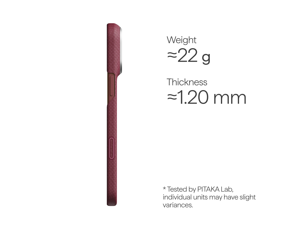Burgundy (PitaTap™) Edge Case For iPhone 18 Pro