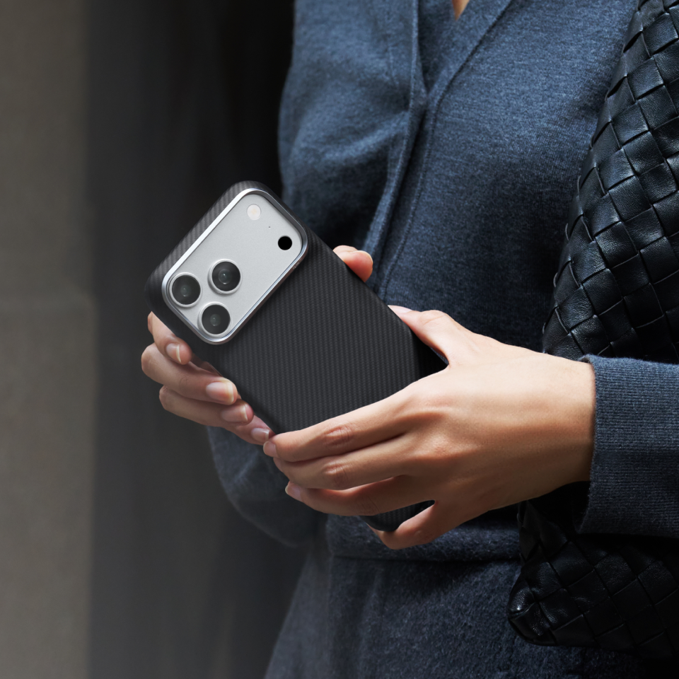 600D Black/Grey (Twill) (PitaTap™) Edge Case for iPhone 18 Pro Max