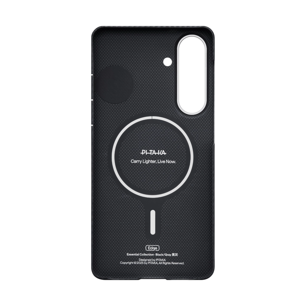 Samsung Galaxy S26 Plus Edge Case 600D Black/Grey (Twill) (Aaron Button)