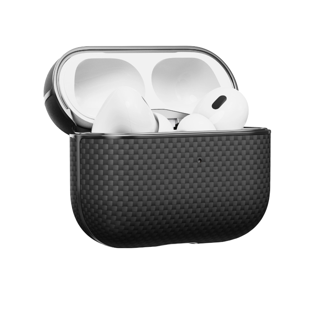 Чехол PITAKA для AirPods Pro / Pro 2 — 1500D Black/Grey (Plain)