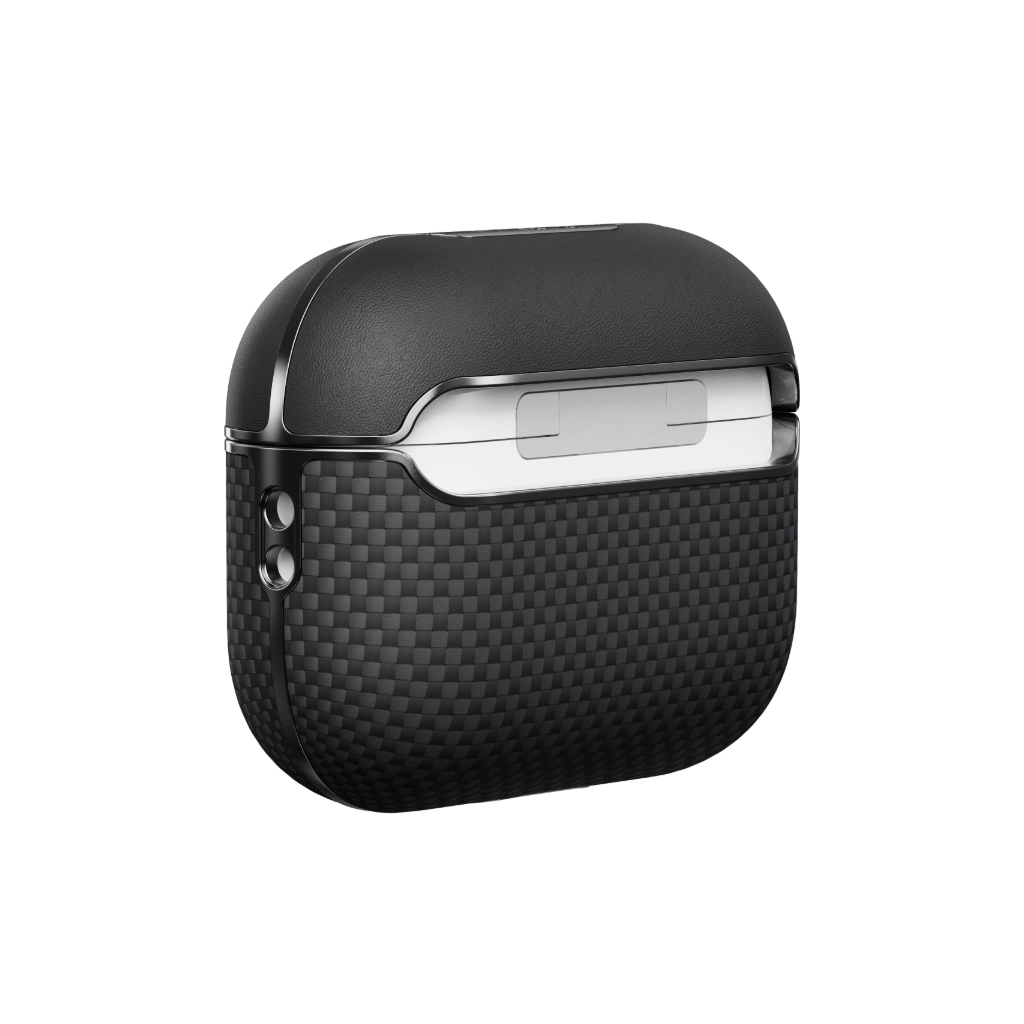 Чехол PITAKA для AirPods Pro / Pro 2 — 1500D Black/Grey (Plain)