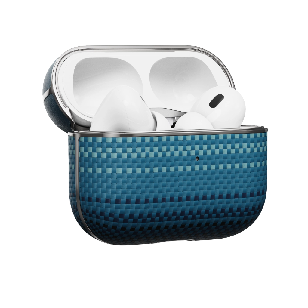 Чехол PITAKA для AirPods Pro / Pro 2 — 1500D Black/Grey (Plain)