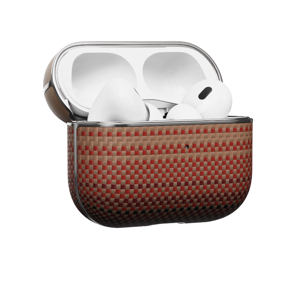 Чехол PITAKA для AirPods Pro / Pro 2 — 1500D Black/Grey (Plain)