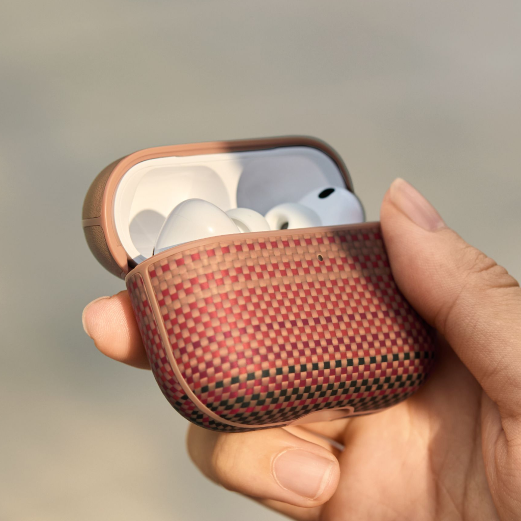 Чехол PITAKA для AirPods Pro 3 — 1500D Black/Grey (Plain)