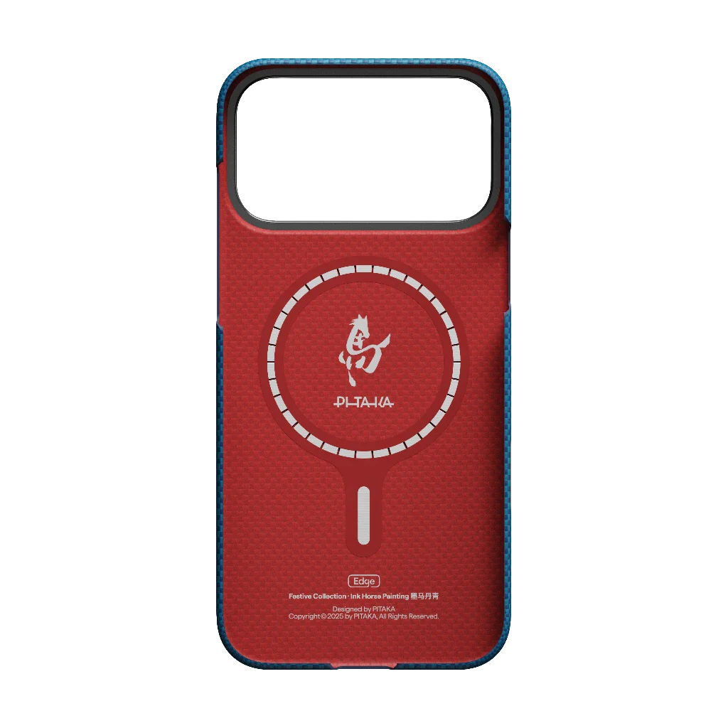 Чехол PITAKA Ink Horse Painting – Cinnabar для iPhone 17 Pro / iPhone 17 Pro Max