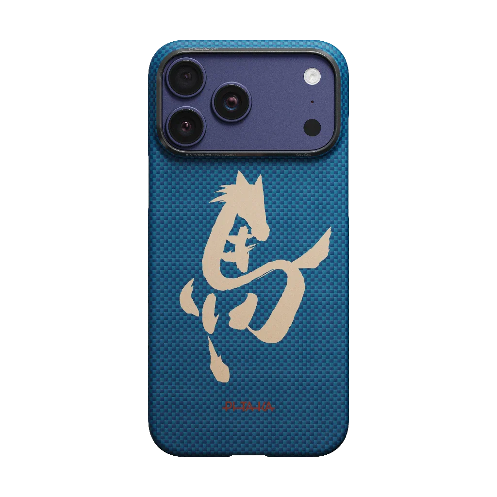Чехол PITAKA Ink Horse Painting – Cinnabar для iPhone 17 Pro / iPhone 17 Pro Max