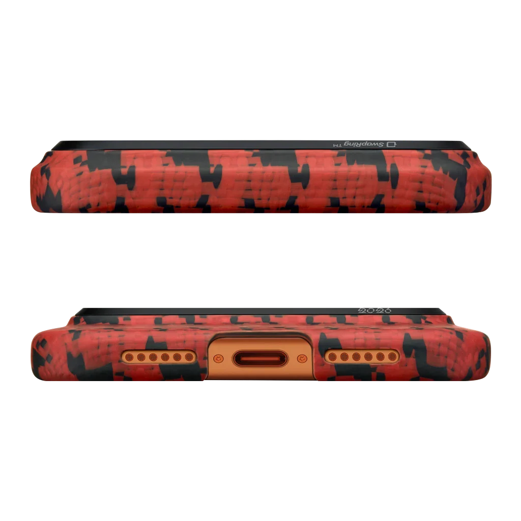 Чехол PITAKA Maroon (PitaTap™) для iPhone 17 Pro / iPhone 17 Pro Max