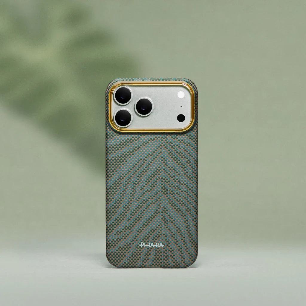 Чехол PITAKA Breath of Veins – Dive Green для iPhone 17 Pro / iPhone 17 Pro Max