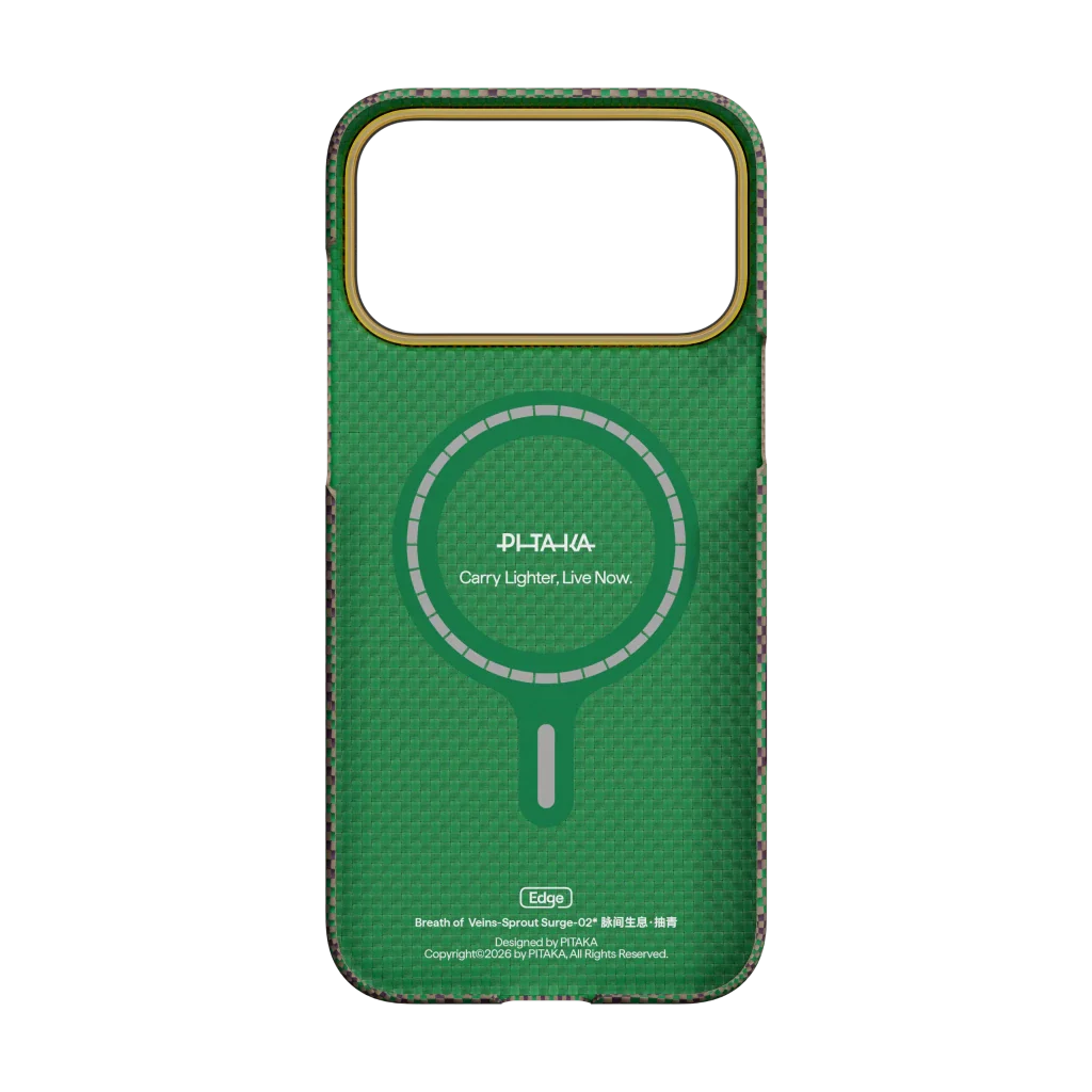 Чехол PITAKA Breath of Veins – Sprout Surge для iPhone 17 Pro / iPhone 17 Pro Max