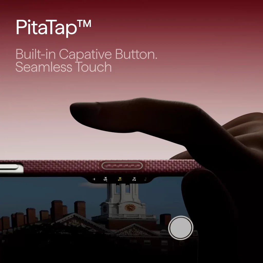 Чехол PITAKA Harvard Crimson (PitaTap™) для iPhone 17 Pro / iPhone 17 Pro Max