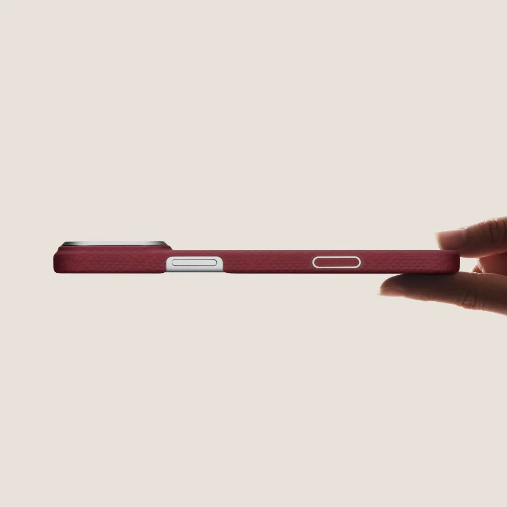Чехол PITAKA Harvard Crimson (PitaTap™) для iPhone 17 Pro / iPhone 17 Pro Max