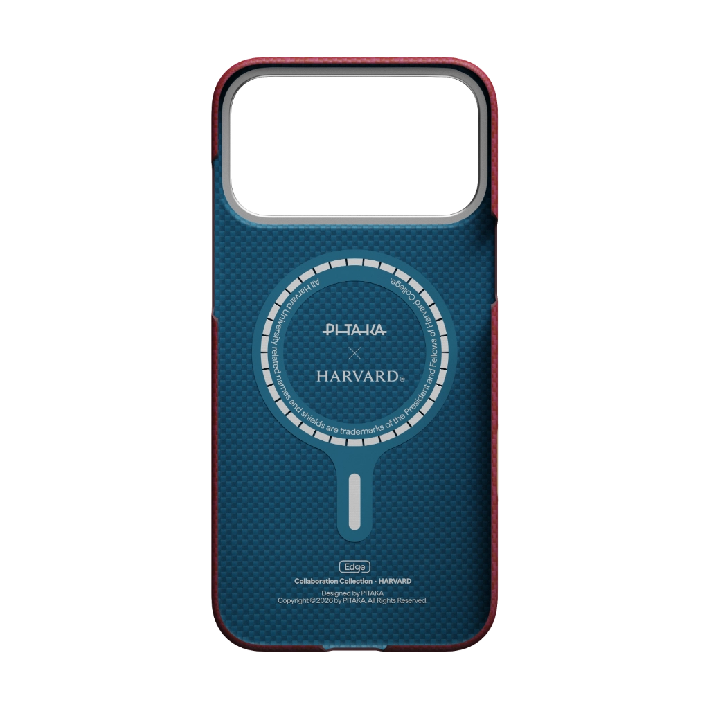 Чехол PITAKA Harvard Crimson (PitaTap™) для iPhone 17 Pro / iPhone 17 Pro Max