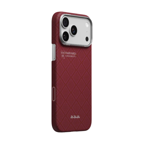 Чехол PITAKA Harvard Crimson (PitaTap™) для iPhone 17 Pro / iPhone 17 Pro Max