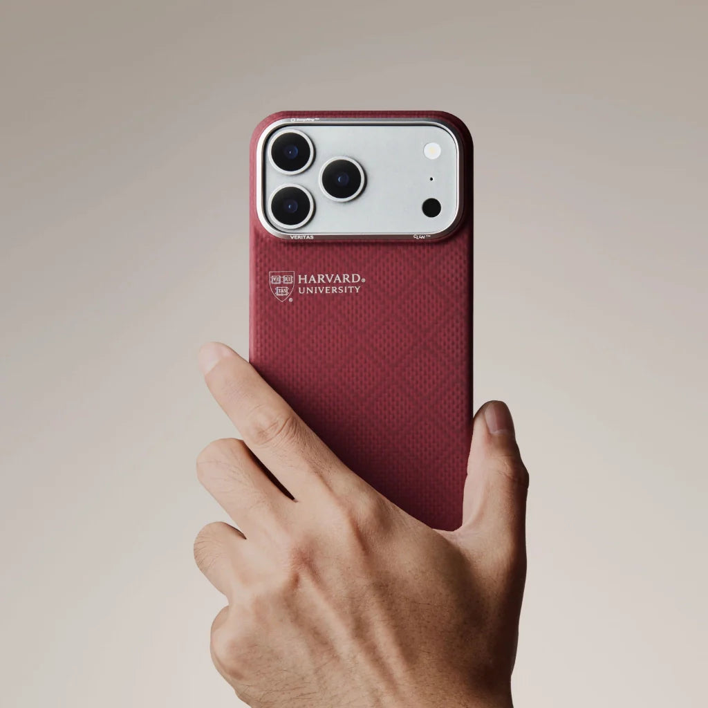 Чехол PITAKA Harvard Crimson (PitaTap™) для iPhone 17 Pro / iPhone 17 Pro Max