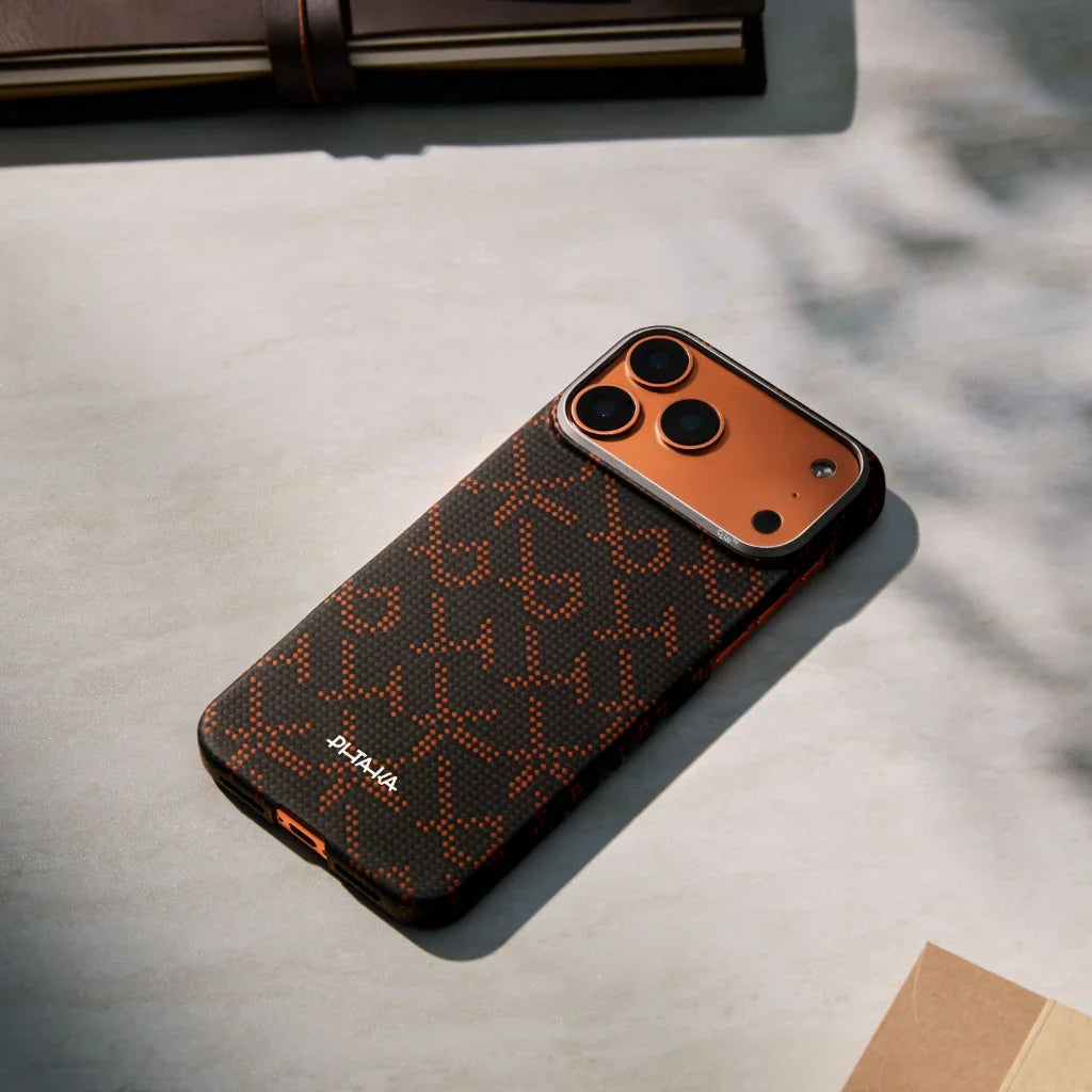 Чехол PITAKA Leaping - Orange Black (PitaTap™) для iPhone 17 Pro / iPhone 17 Pro Max