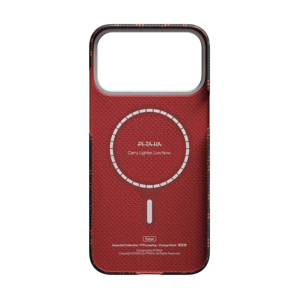 Чехол PITAKA Leaping - Orange Black (PitaTap™) для iPhone 17 Pro / iPhone 17 Pro Max