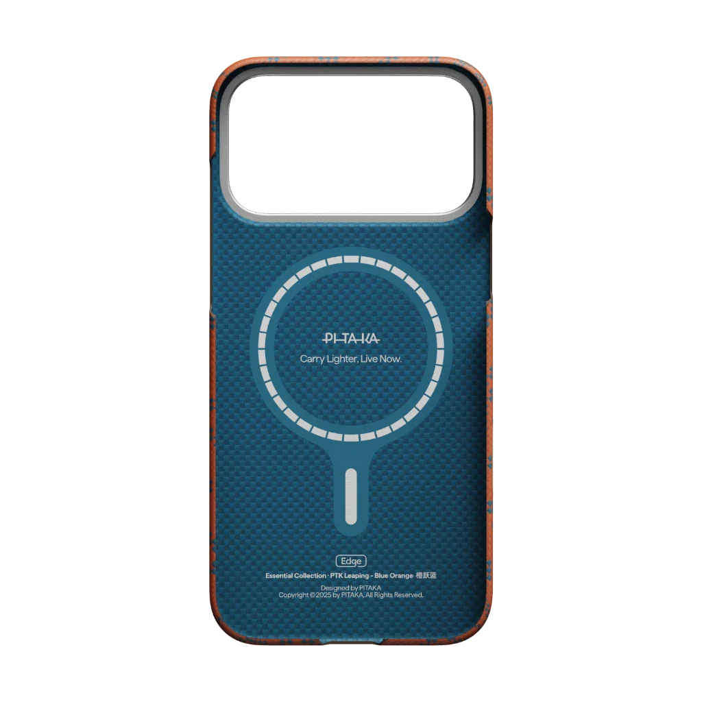 Чехол PITAKA Leaping - Blue Orange (PitaTap™) для iPhone 17 Pro / iPhone 17 Pro Max