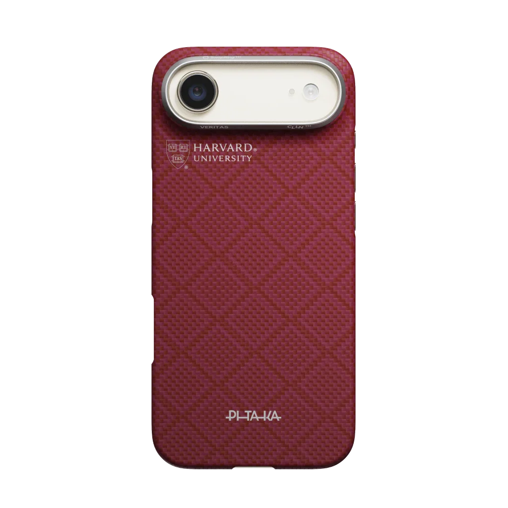 Чехол PITAKA Harvard Crimson (PitaTap™) для iPhone 17 Pro / iPhone 17 Pro Max / iPhone Air