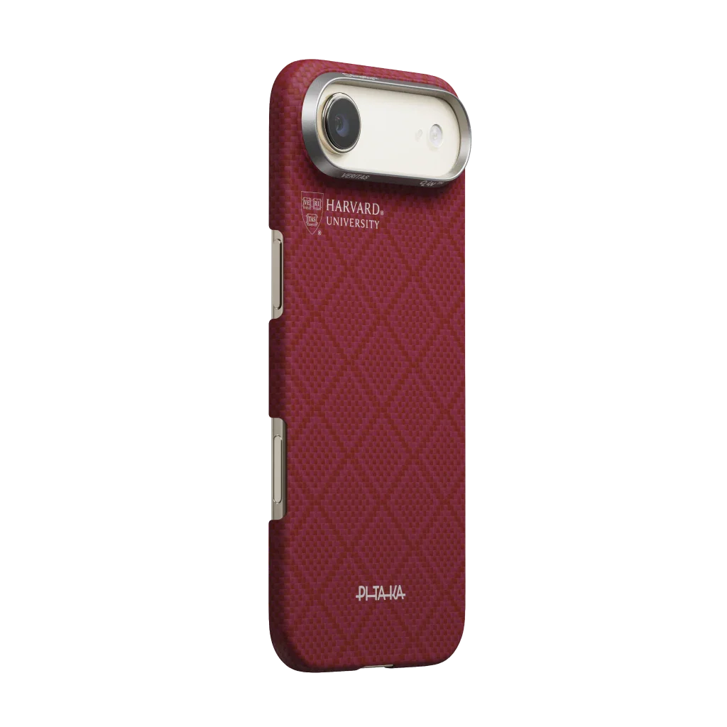 Чехол PITAKA Harvard Crimson (PitaTap™) для iPhone 17 Pro / iPhone 17 Pro Max / iPhone Air