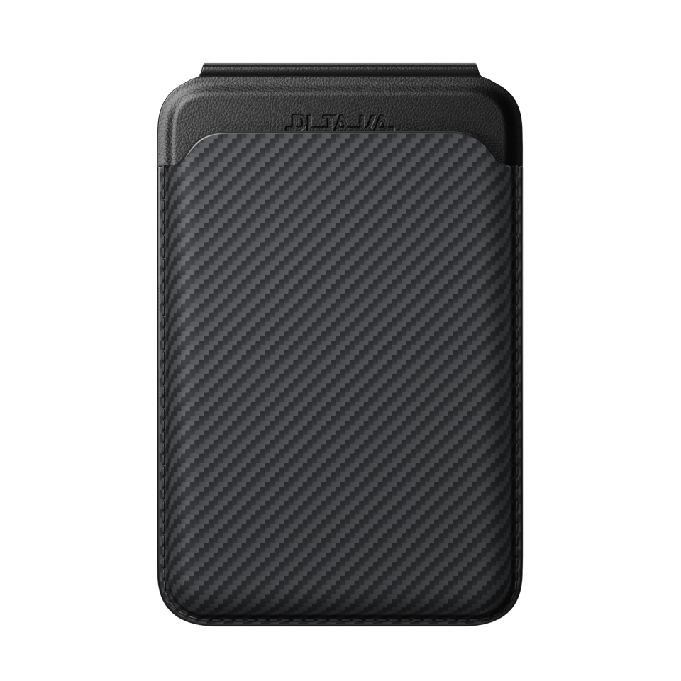 Magnetic Stand Woven Wallet 600D Black/Grey (Twill)